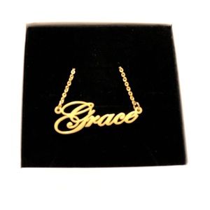 14K Gold Plated Name Necklace - Grace